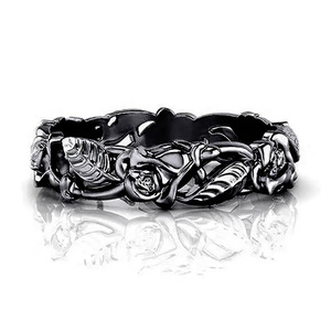 Anello di Fidanzamento Vintage con Foglie Traforate per Donne, Elegante Gioiello da Dito alla Moda - Product Image 2