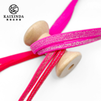 Bande élastique en nylon argenté brillant de haute qualité, vente en gros d'usine, largeur et couleur personnalisables, bretelles de soutien-gorge, accessoires vestimentaires