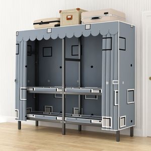 Ropa plegable de alta calidad, armario, muebles, dormitorio, Metal plegable de armario de almacenamiento, venta directa de fábrica - Product Image 2