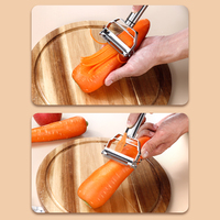 Professionele roestvrijstalen julienne-schiller, scherp, ergonomisch, voor groenten en fruit, duurzaam, roestbestendig keukengereedschap