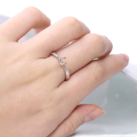 Chinesische Feinjuwelierfabrik 9K 10K 14K 18K Massives Gelb-, Weiß- oder Roségold Maßgefertigter Ringrohling Halbmontierter Goldring für 6,5mm Steinfassung