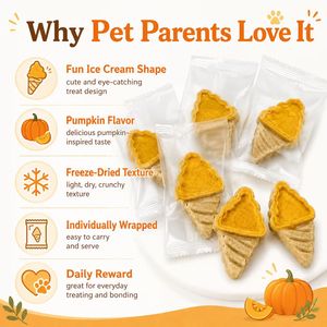 Galletas de Calabaza Liofilizadas <span class=keywords><strong>para</strong></span> Perros y <span class=keywords><strong>Gatos</strong></span>, Premios Individuales Sin Granos y Altos en Proteínas <span class=keywords><strong>para</strong></span> Mascotas de Todas las Edades - Product Image 2