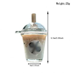 พวงกุญแจกาแฟอเมริกาโนเย็น ของที่ระลึกกาแฟลาเต้ แม่เหล็กติดตู้เย็น ของเล่นอาหารจิ๋ว ถุงชานมแบบแขวน ของตกแต่งสร้างสรรค์ - Product Image 4