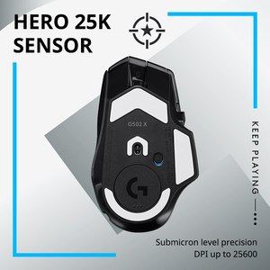 Souris de jeu filaire USB pour droitiers, édition avancée <span class=keywords><strong>G502</strong></span> <span class=keywords><strong>X</strong></span>, nouveau moteur hybride optique-mécanique Micro HERO, 13 boutons - Product Image 5