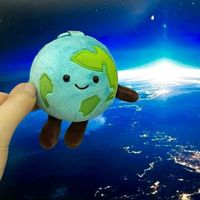 Mini globe en peluche porte-clés, breloque de sac en forme de Terre bleue, pendentif en peluche tendance pour la protection de l'environnement