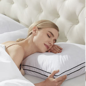 Inserts d'<span class=keywords><strong>oreiller</strong></span> Euro en coton <span class=keywords><strong>Percale</strong></span> blanche taille populaire 50x70cm duvet de canard plume motif solide <span class=keywords><strong>oreiller</strong></span> d'hôtel OEM - Product Image 3