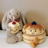 Ezbaby Label Shy Bunny Series Poupée en peluche Lapin gâteau rembourrée en coton PP, jouet anti-stress apaisant, cadeau