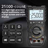 ZOYI ZT-225 25000 Penghitungan Presisi Tinggi 5-Digit Rentang Otomatis Multimeter Digital Cerdas 0-1000V AC/0-50A Arus