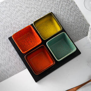 Barato al por mayor de 4 compartimiento tuerca <span class=keywords><strong>tapas</strong></span> aperitivo de cerámica de platos de servir para boda - Product Image 1