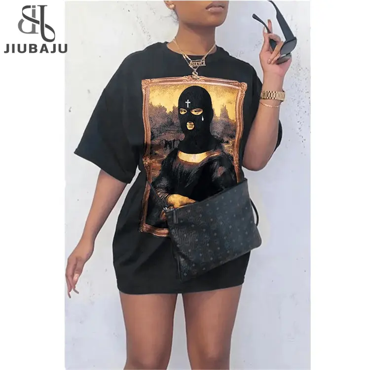 Plus Size T Shirts Fantasy Art 3D Printed T-Shirt Dress For Women's Crewneck Gothic Women Tshirt Streetwear