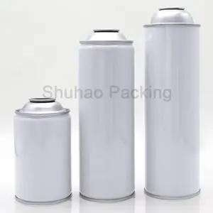 Latas De Metal De Cor Personalizada Forma Redonda Impressão Uv-offset Pintura Química Flandres 150ml 202d Aerossol Pode