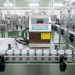 Machine d'impression <span class=keywords><strong>de</strong></span> dates d'expiration CIJ pour petits caractères sur fonds <span class=keywords><strong>de</strong></span> bouteilles et boîtes <span class=keywords><strong>de</strong></span> conserve, et sur bouchons <span class=keywords><strong>de</strong></span> bouteilles courbés - Product Image 1