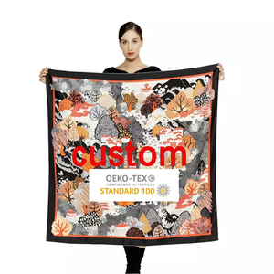 Custom Printing LOGO Luxury Mulberry <strong>Silk</strong> <strong>Scarf</strong> Manufacturer Digital Print <strong>square</strong> Printed Design <strong>Silk</strong> <strong>Scarf</strong> for Women - Product Image 1