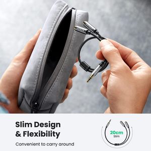 Ugreen headphone Splitter 3.5mm âm thanh stereo Y Splitter AUX cáp mở rộng Nam để nữ Dual headphone Jack Adapter - Product Image 5