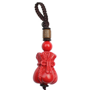 Cabbage Fortune Bag <b>Keychain</b> Red Wood Pendant Portable Love Theme Gift For Couples - Product Image 5