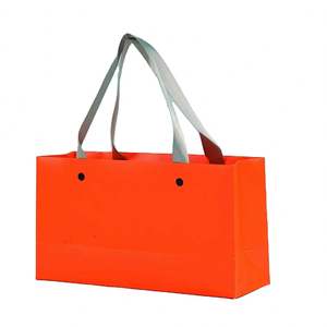 Bolsas de Compras de Papel Kraft Impresas Personalizadas de la Marca Ruiwen, Bolsas de Regalo con Asas de Cinta para Joyería - Product Image 1