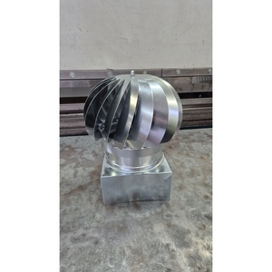 ARTIGIAN RUSSO Italia Campana de ventilación industrial de techo cuadrada de acero galvanizado, giratoria impulsada por el viento, para conductos de humos, independiente - Product Image 4