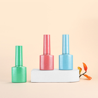 Flacons de vernis à ongles en verre carrés courts vides de 8 ml avec bouchons à pinceau