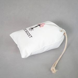 High Quality Recyclable Beige Punch Style Cartoon Hot Selling Festival Santa Christmas Custom Large Promotional Canvas <strong>Bags</strong> - Product Image 3