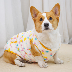 Chaleco grueso de invierno para perros, gatos, conejos, estilo de lunares, ropa cálida para mascotas, para Corgi, Schnauzer, Shiba Inu, otoño, primavera, invierno - Product Image 2