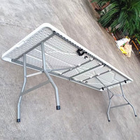 Table de banquet pliante carrée moderne en plastique durable, taille personnalisable, pour hôtels, restaurants, mariages et fêtes en plein air
