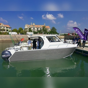 Catamaran de pêche professionnel en aluminium de 26 pieds (7,9 m) avec cabine, en alliage <span class=keywords><strong>d</strong></span>'aluminium, à <span class=keywords><strong>prix</strong></span> avantageux - Product Image 1