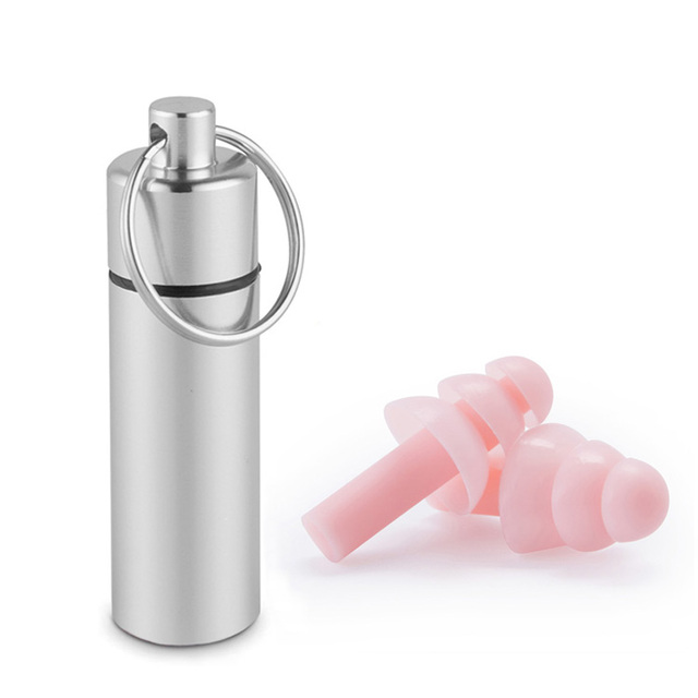 Reusable Silicone Sound Blocking Earplugs for Sleeping Noise Cancelling