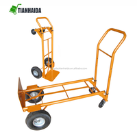 Chariot à main pliable avec roues, chariot utilitaire portable, chariot à main avec poignée réglable, chariot pliable pour le déménagement