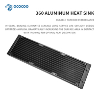 OCOCOO Radiateur en aluminium de 360mm avec ventilateur à roulement à billes PC Système de refroidissement par eau pour serveur CPU dans boîtier d'ordinateur Machine laser 12V