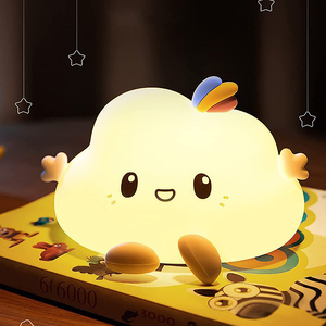 Silicone giocattoli per bambini camera da letto nuvole lampada lampada da tavolo regalo ricaricabile tipo di rubinetto nuvole Nursery lampada da comodino luce notturna a LED - Product Image 1
