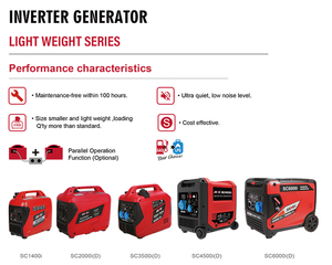 Sensi 슈퍼 사일런트 인버터 발전기 3000 와트 3kw 휴대용 가솔린 발전기 소음 62dB 및 이중 연료 LPG 발전기 옵션