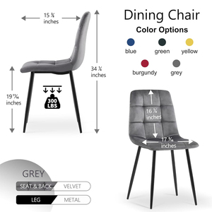 Sedia da Pranzo Moderna di Lusso dal Design Nordico con Gambe in Metallo per Interni, Sedia da <span class=keywords><strong>Cucina</strong></span> e Ristorante Imbottita in Tessuto di Velluto - Product Image 6