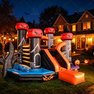 Château Gonflable Commercial Effrayant Citrouille Combo <span class=keywords><strong>pour</strong></span> Enfants, Location de Château Gonflable en PVC <span class=keywords><strong>pour</strong></span> Fête d'Halloween - Product Image 6