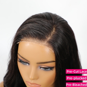 C Phần Tóc Giả Tóc Con Người Pre Ngắt Thẳng Tóc Con Người Bán Buôn Tóc Giả Cho Phụ Nữ Da Đen Cơ Thể Sóng C Phần Tóc Giả Ren Phía Trước - Product Image 4