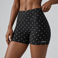 Ensemble de sport athleisure 2 pièces à pois : Soutien-gorge de sport croisé et short cycliste taille haute effet ventre plat