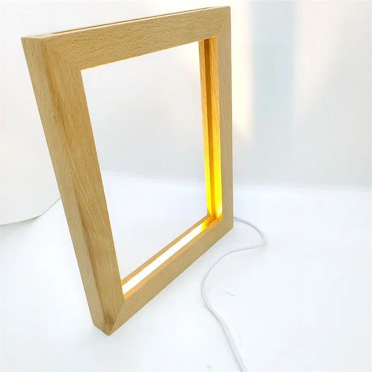 Высококачественная деревянная светодиодная рама с питанием от USB, 5 В