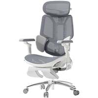 Chaise de bureau ergonomique Hbada X7 avec dossier en maille respirante, repose-pieds, soutien lombaire et appui-tête réglable pour la maison et le bureau