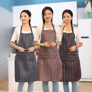 Striped <b>Apron</b> Waterproof For Cooking Kitchen Restaurant Cafe Use Men Daily Wear - Product Image 1