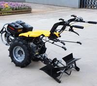 Ruedas profesionales de 500 - 10 pulgadas Tractor agrícola para caminar Sistema de transmisión de engranaje completo 4 modelos Opciones Cultivador giratorio