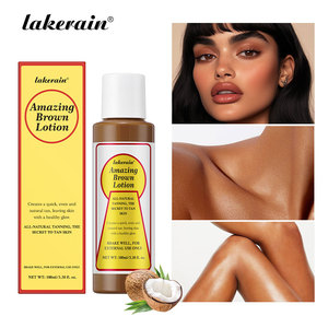 Crema de bronceado a base de hierbas vegana AHA con vitamina C loción de piel de bronce acelerada suministro OEM hidratante - Product Image 3