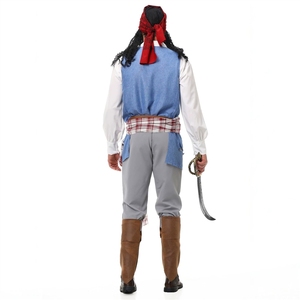 Costume <span class=keywords><strong>de</strong></span> <span class=keywords><strong>pirate</strong></span> médiéval des Caraïbes pour Halloween, taille S-XXL, costume <span class=keywords><strong>de</strong></span> cosplay <span class=keywords><strong>de</strong></span> capitaine <span class=keywords><strong>pirate</strong></span> pour fête et performance - Product Image 3