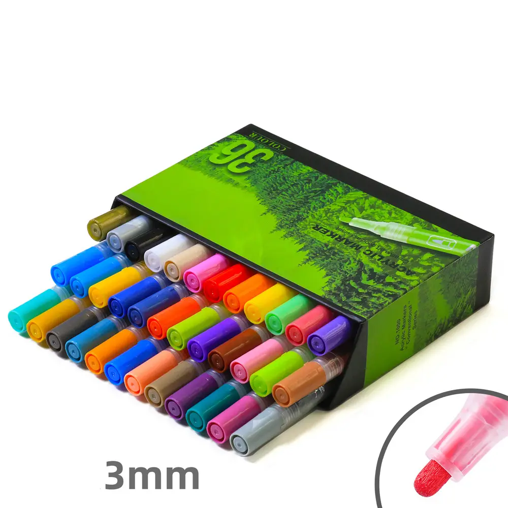 Wholesales Multi colors metallic water-based paint marker acrylic paint markers