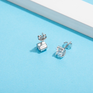 Pendientes de Plata de Ley con Moissanita de 0.5ct, Joyería Moderna y Elegante, Certificación GRA, Incrustaciones de Piedras D - Product Image 3