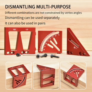 Thước đo đa điểm 3D thước đo góc 30/45/60/90 độ tam giác scriber thước đo góc vẽ thước đo đường kẻ - Product Image 4