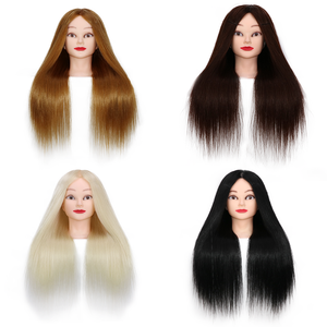 Mannequin <span class=keywords><strong>Head</strong></span> 22 Inch Ấn Độ Không-Remy Tóc Con Người Tay Gắn Tóc Giả Trang Điểm Thẩm Mỹ Tạo Kiểu Tóc Đào Tạo Thực Hành Bện Giả - Product Image 3