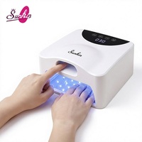 Lampe à ongles UV LED professionnelle double couche à double chambre, séchoir à vernis gel avec port de polymérisation de précision pour un seul doigt