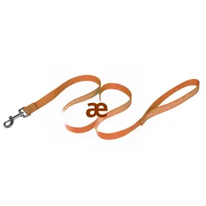 क्रॉस-बॉर्डर पैडड फैशन रिबन ठोस रंग नायलॉन कुत्ते कॉलर पट्टा हार्नेस - Product Image 6