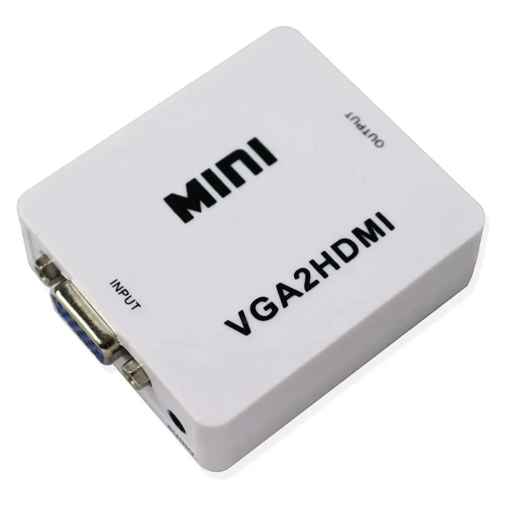 Bộ Chuyển Đổi OZV9 Mini VGA Sang <span class=keywords><strong>HDMI</strong></span> Bộ Chuyển Đổi Video Âm Thanh 3.5 Full HD 1080P VGA2HDMI Cho PC Máy Tính Xách Tay Màn Hình Máy Chiếu