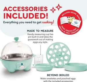 <span class=keywords><strong>Cuiseur</strong></span> à œufs rapide, capacité de 6 œufs, électrique, pour œufs durs, pochés, brouillés, omelettes, arrêt automatique, boîtier en plastique (DEC005AQ) - Product Image 5