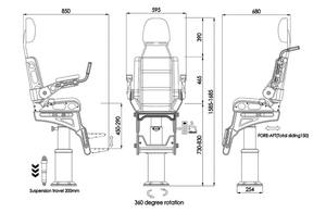 Asiento de Barco de Alta Calidad, Silla Marina con Suspensión y Amortiguación para Transbordadores - Product Image 5